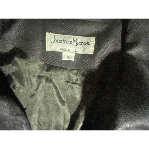 NEW Vintage JONATHAN MICHAEL 12 Cashmere Coat Overcoat Black Soft Long Tags On - Picture 3 of 5